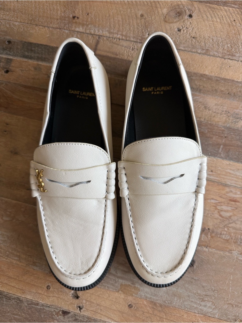 SAINT LAURENT Le Loafer in Pearl - Picture 3 of 9